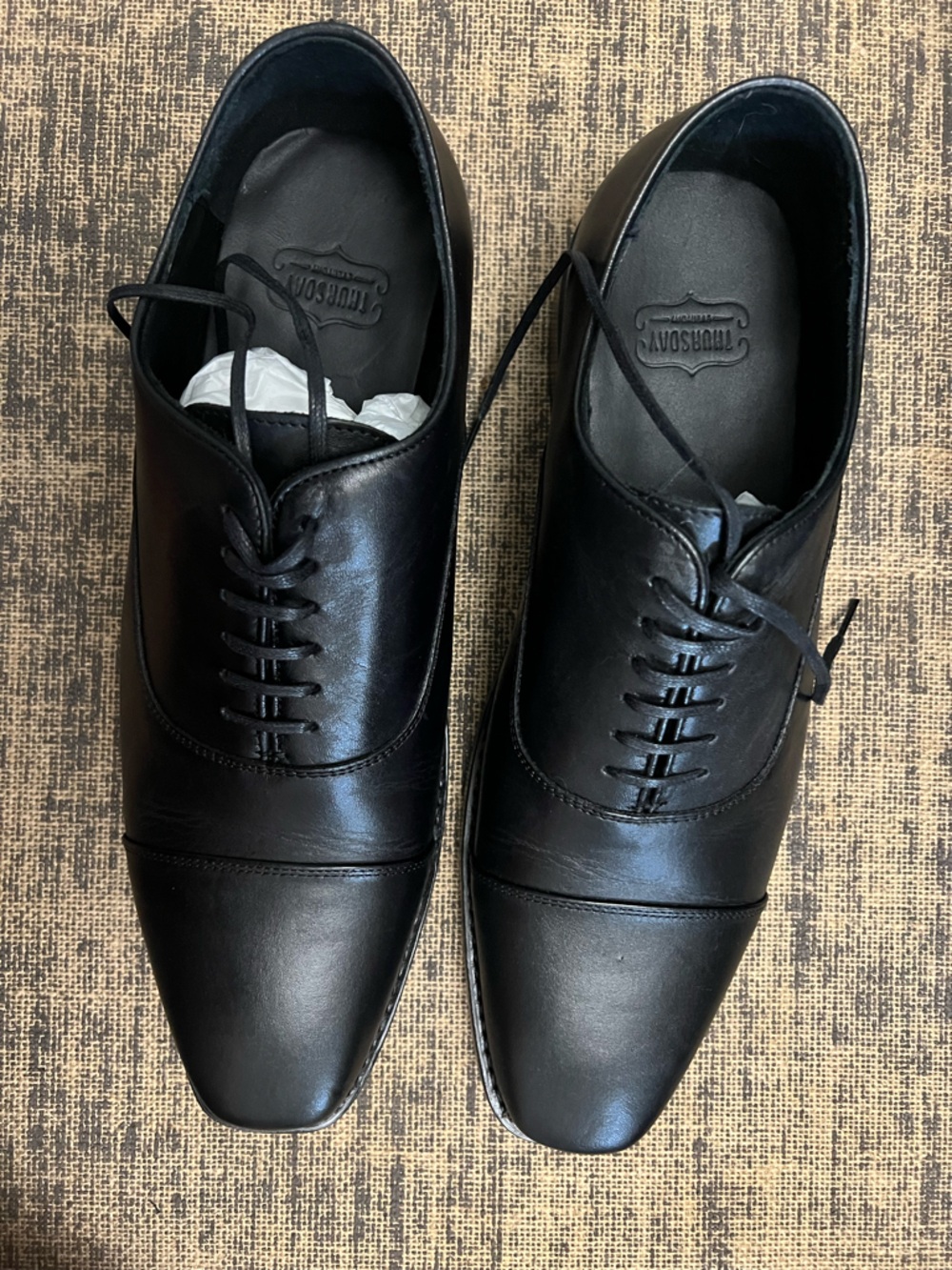 Black Cap-Toe Oxford Dress Shoes - Men